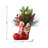 14"H Christmas Boot With Pine Needle & Berry Centerpiece