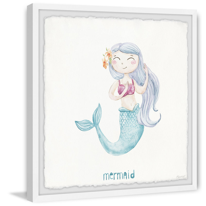 «Kandra Little Mermaid», reproduction encadrée, H 18 po x l 18 po x P 1,5 po