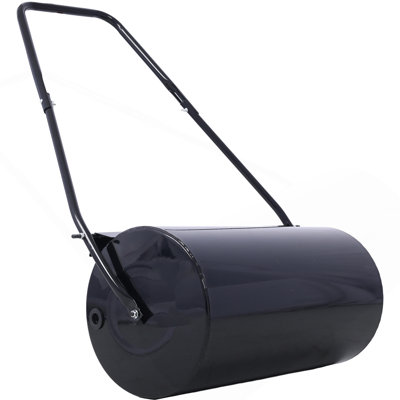 Lawn Roller, Push/Tow Behind Water/Sand Filled Steel Yard Sod Roller For Garden Backyard, 13 Gallon