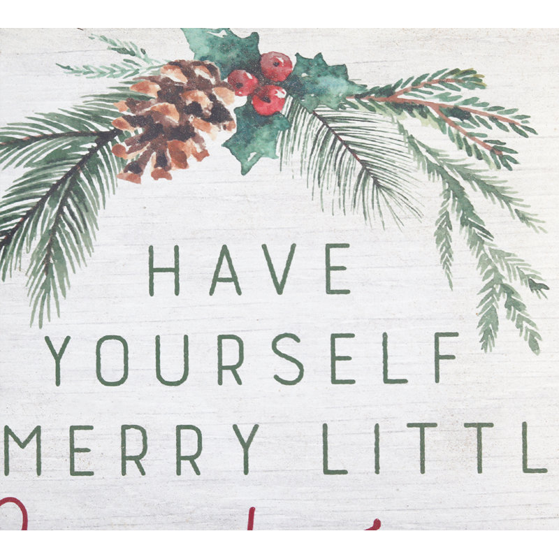 Panneau «Have Yourself a Merry Little Christmas» en bois