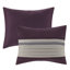 Édredon pour grand lit 7 pièces mauve en faux suède avec taies décoratives assorties et coussins décoratifs brodés-131376150-131376153