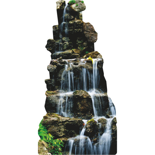 SP13336 Cascade de jardin japonais en carton découpé debout