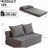 Foldable sofa bed with pillow floor mattress floor sofa with backrest, suitable for living room/dormitory/room/family office, double bed-2052647236
