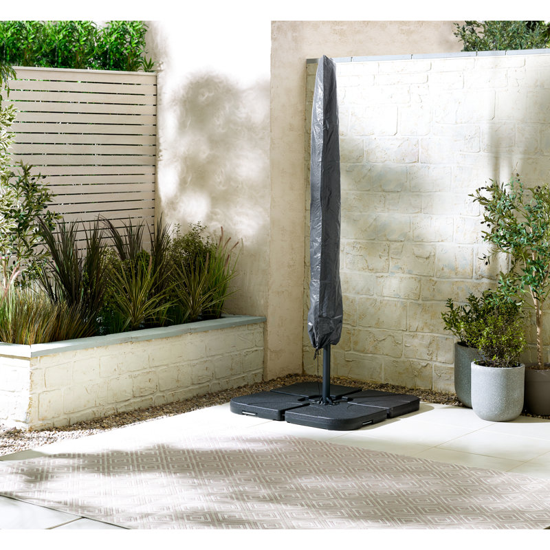 Casilla Square Garden Parasol and Base - Modern Patio for Dining, Sofa Sets or Sun Loungers, Green