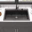Évier de cuisine en composite de quartz durable, surface facile à nettoyer et à réduction du bruit, 33 x 22 pouces