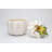 Fine Ceramic White with Gold Pumpkin Candy Jar - 6 1/4"H