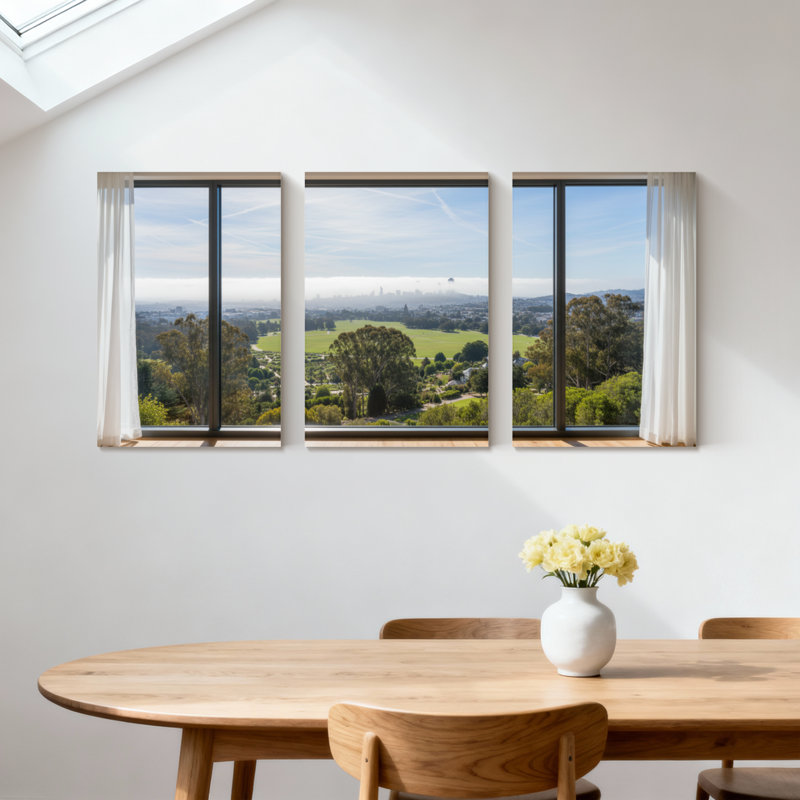 Ensemble de 3 impressions d'art sur toile, paysage urbain et paysage urbain, H 30 po x l 60 po