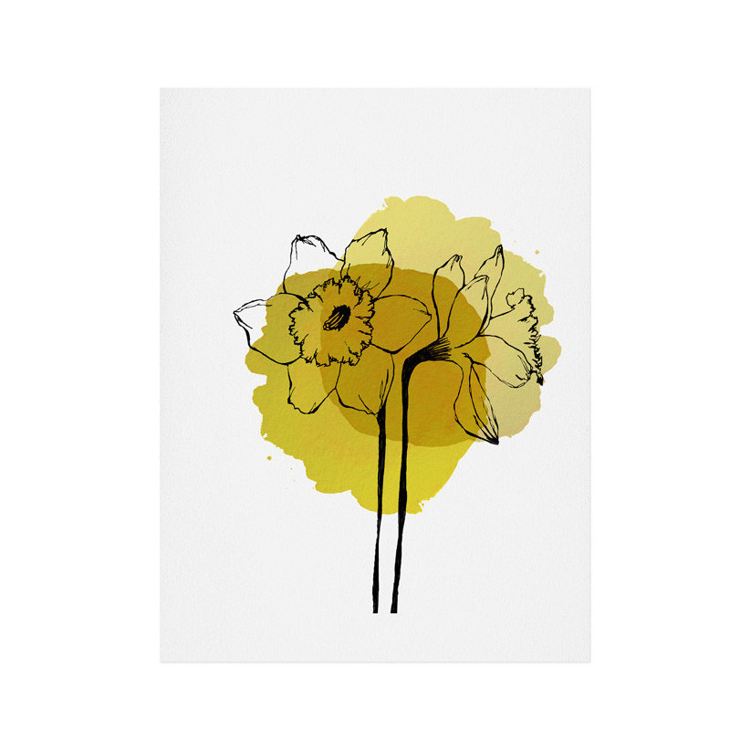 Jaune daffodils, reproduction d’art, H 24 po x l 18 po x P 0,13 po