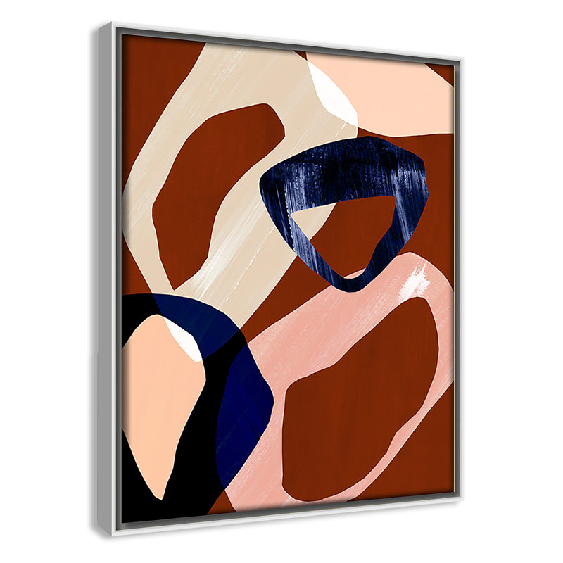 Loop I Print par Violets Print House, Framed Canvas, L 9,5 po x H 11,5 po, Flotteur blanc