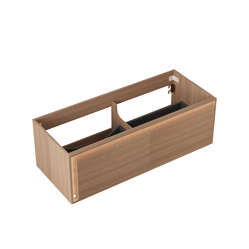Armoire murale Nyah de 48 po avec deux tiroirs, sans comptoir ni lavabo, sans robinet ni drain