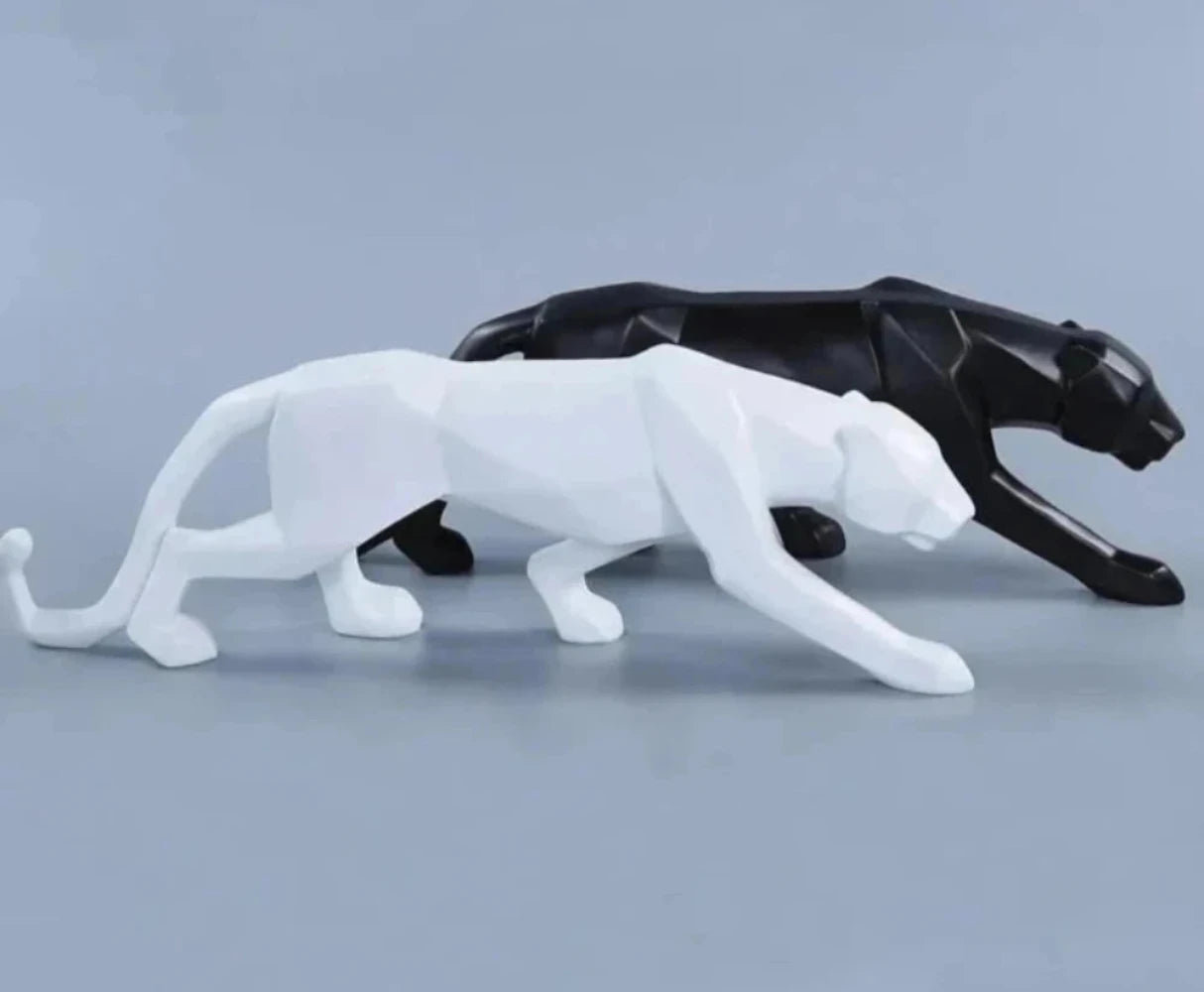 House of Avana Abstract Panther Statue With Geometric Pattern Wayfair