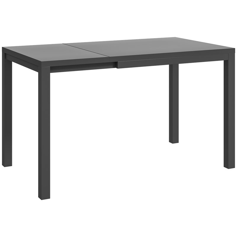 Table de salle à manger d'extérieur extensible, gris foncé