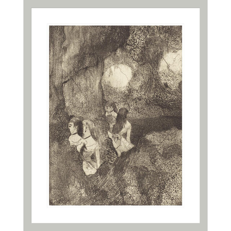 Dancers in the Wings (Danseuses dans la coulisse) par Edgar Degas, H 29,5 po x l 23,5 po