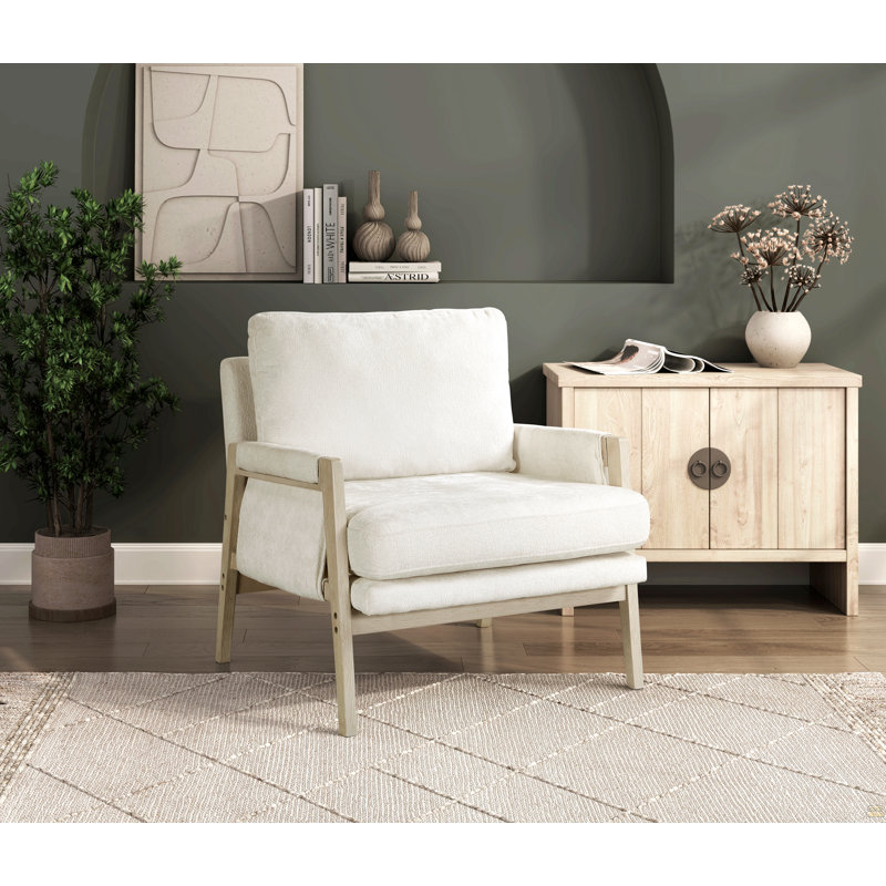 Modern Home Accent Chair, Beige