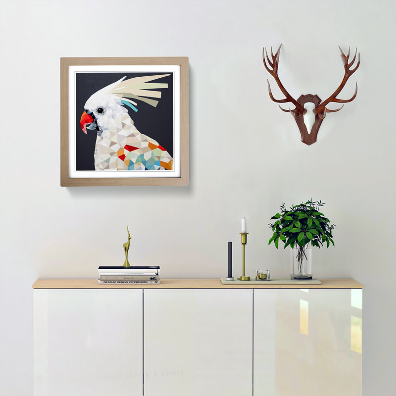 Cockatoo Constructivism No.2 - Framed Print, Oak