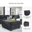 New Britain Slate Oversized Accent Ottoman-1206215375