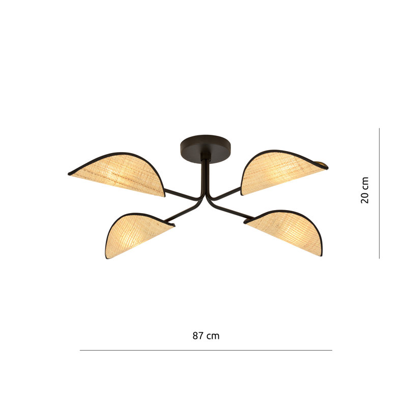 Joliette 4 - Light Sputnik Chandelier, Brown