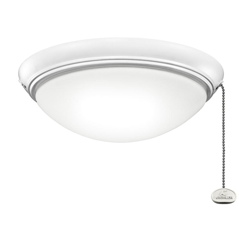 11.5'' LED Bowl Ceiling Fan Light Kit, Matte White