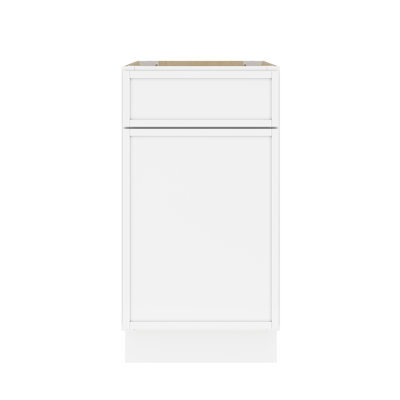 Armoire de base modulaire moderne en bouleau blanc avec structure étroite et quincaillerie à fermeture en douceur, disposition flexible pour les cuisines et espaces polyvalents