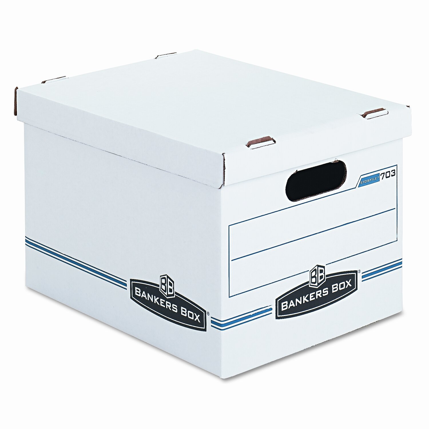 Bankers Box Letter/Legal Size Storage Boxes, 4 per Carton, White,  Small/Large Office - Basic Duty 