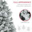 Décoration de Noël d'arbre de Noël artificielle haute 7,5 pi avec 1188 branches floquées par la neige, 500 lumières DEL blanc chaud, ouverture automatique, vert
