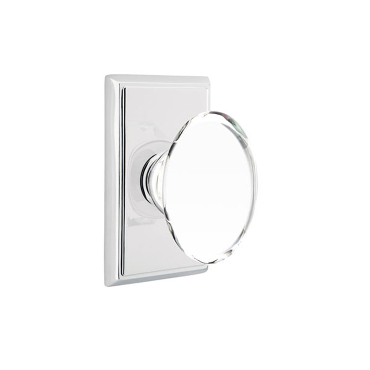 Privacy Hampton Knob with Rectangular Rose