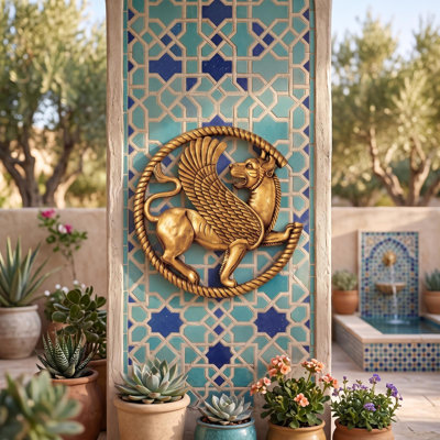 Persian Griffin Wall Sculpture
