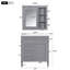 Ensemble de meuble-lavabo autoportant 30 po avec lavabo en céramique, miroir et 2 tiroirs Lilou-127343396