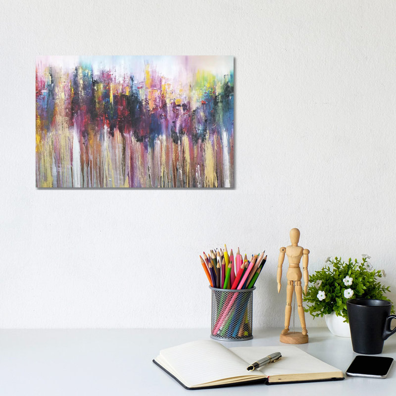 Morados II by Leticia Herrera - Wrapped Canvas Painting, 20.32 cm H x 30.48 cm W
