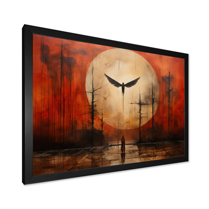 Coral Black Mexico Art The Fall I, reproduction d'art sur toile, H 16 po x l 32 po x P 1 po, Cadre simple noir