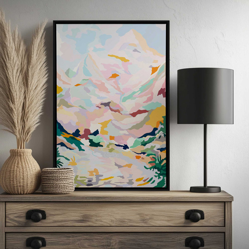 «Alpine I» par Garima Dhawan, reproduction d'art, Noir, Cadre flottant, 16" H x 12" W