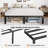 Lutherville 12'' Black Metal Platform Bed Frame With Steel Slat Support, No Box Spring Needed-953016078-989144609