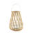 D9.5X13.5" Sienna Bamboo Lantern With Rope Handle