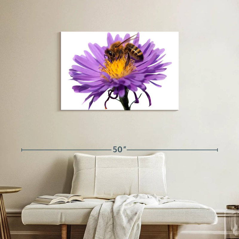 Abeille à miel qui suce le nectar, H 24 po x l 36 po
