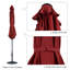 Parasol d'extérieur 10 pi avec système de manivelle à inclinaison automatique, parasol de table de marché, 8 nervures robustes, résistant aux rayons UV pour la piscine-1408168061