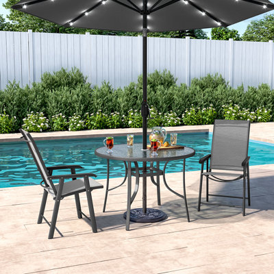 Gladston 2 - Person Patio Dining Set with Round Table