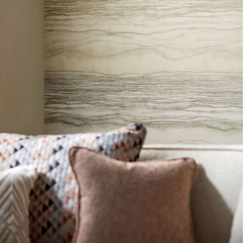 Reflect Metamorphic Wallpaper, Taupe/Linen