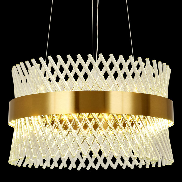 Zene LED Crystal Chandelier - Remote Control, Adjustable Brightness & Color, Height Adjustable