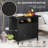 Outsunny Wicker Outdoor Storage Cabinet, Rattan Outdoor Bar Table with 2 Doors and Shelf, Outdoor Buffet Cabinet Sideboard with Metal Slatted Countertop for Poolside, Patio, Backyard-107382608
