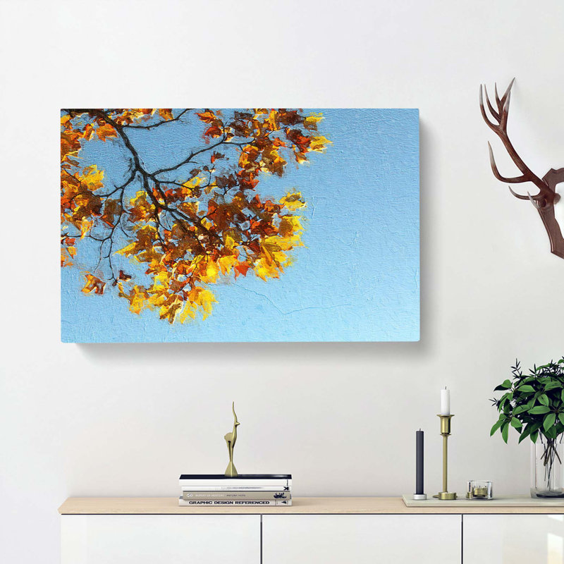 Golden Leaves Of The Sycamore Tree - Wrapped Canvas, 50cm H x 76cm W x 3cm D