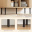Modern Sideboard Storage Cabinet with Sliding Doors, Kitchen Cabinet with Steel Legs