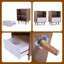 Bedside Table with Drawer and Storage Shelf, Compact Nightstand, Pine Wood Legs