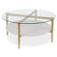 Otto Glass Top Single Coffee Table-1121351400