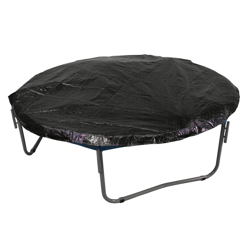 8ft Trampoline Weather Cover - Waterproof, Wind, Rain, UV Protection for Round Frames - Black, Black