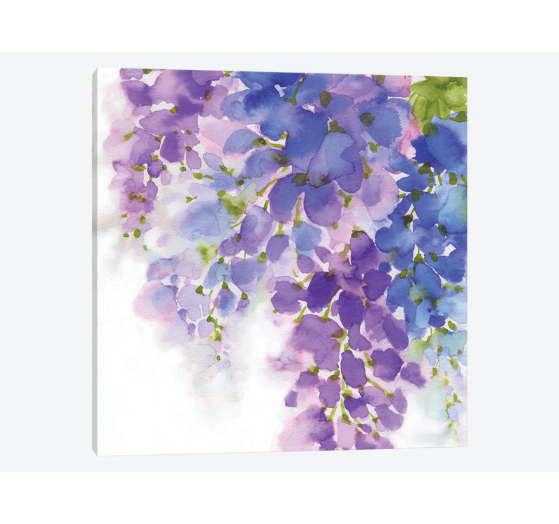«Wisteria I», reproduction sur toile, H 26 po x l 26 po x P 1,5 po, Pas de tapis, Toile tendue