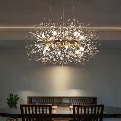 Geetika Firework Crystal Sputnik Chandelier Dimmable Round Pendant
