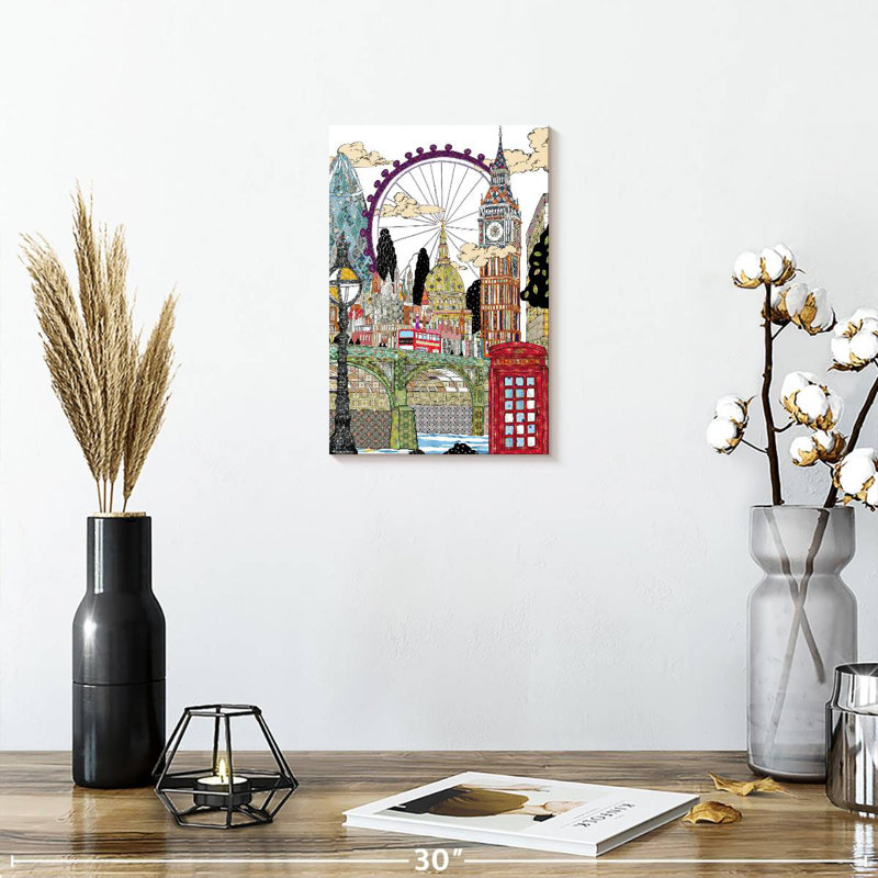 Aime Patchwork London, 12" H x 8" W