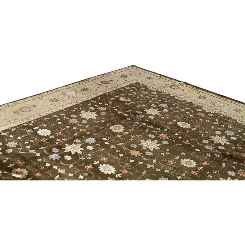 Wool Oriental Area Rug in Gold
