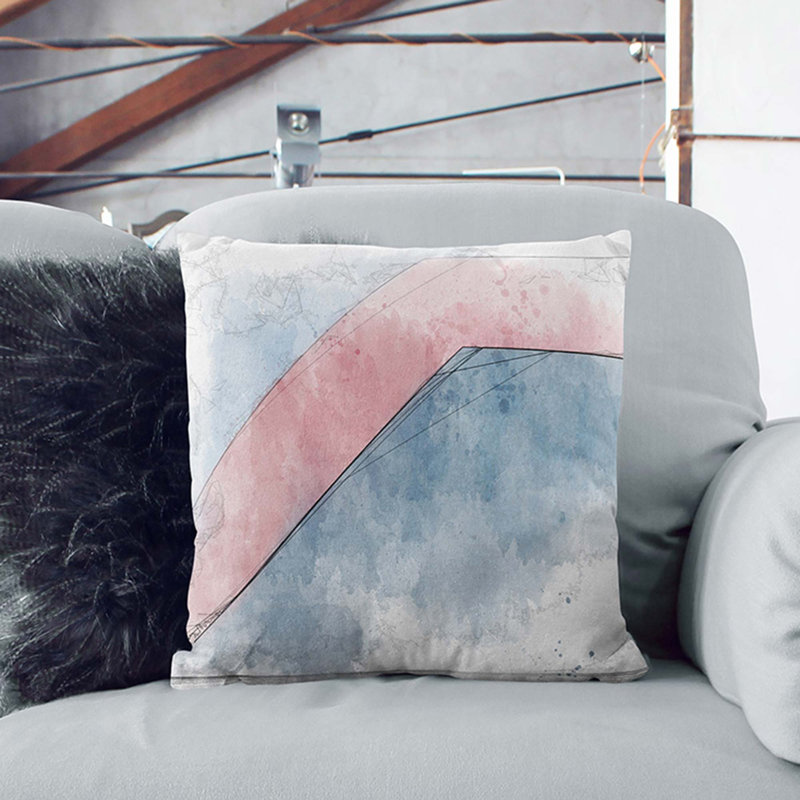 Square Throw Cushion, 40cm H x 40cm W x 15cm D, Black