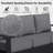 7-Seater Aluminum Outdoor Patio Conversation Set with Fire Pit,Sofa,Chairs & Gray Cushions-301549225